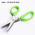 Five Blade Stainless Steel Herb Scissors