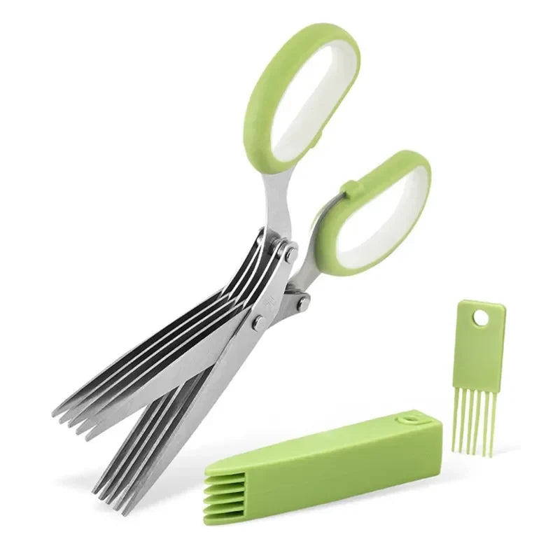 Five Blade Stainless Steel Herb Scissors