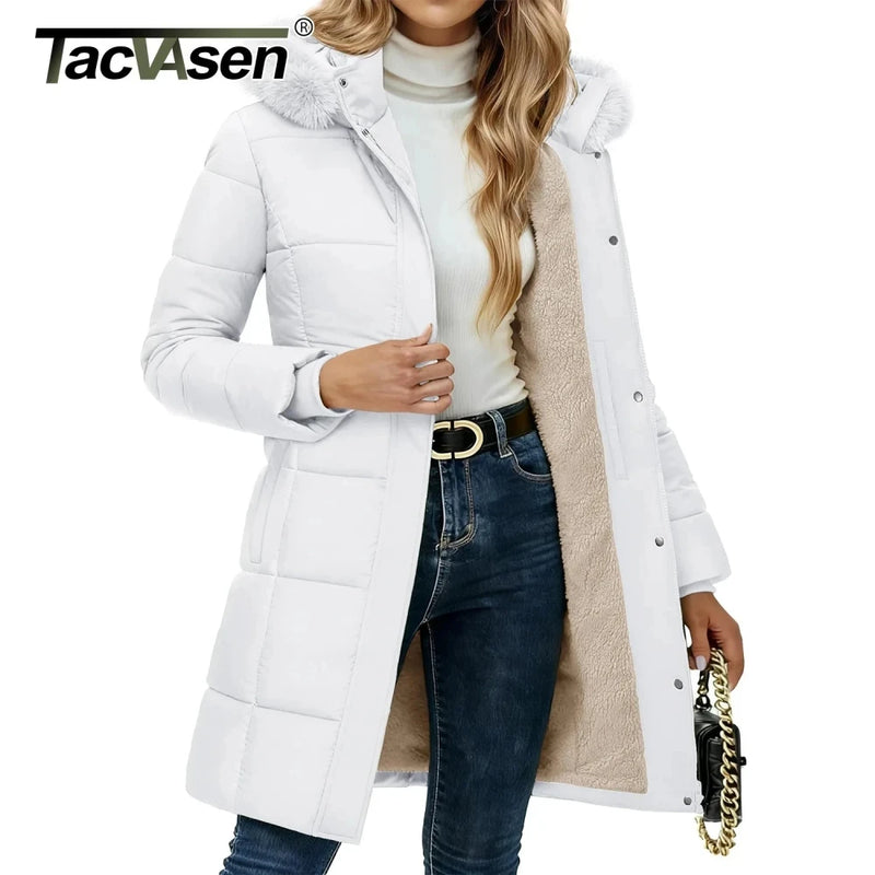Womens Sherpa Lined Winter Coat