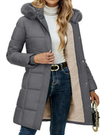 Womens Sherpa Lined Winter Coat