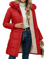 Womens Sherpa Lined Winter Coat