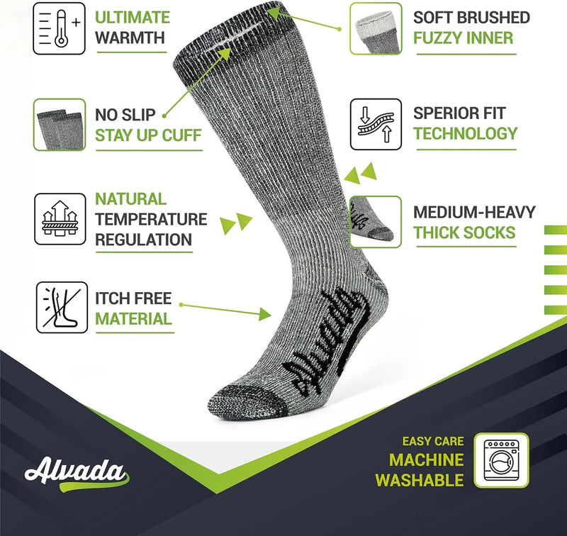 Alvada Merino Wool Crew Socks