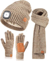 Winter Beanie Scarf and Glove Set