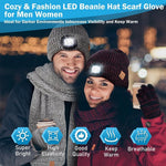 Winter Beanie Scarf and Glove Set