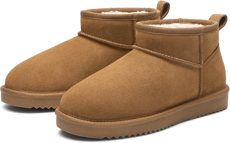 Suede Wool Winter Ankle Boots